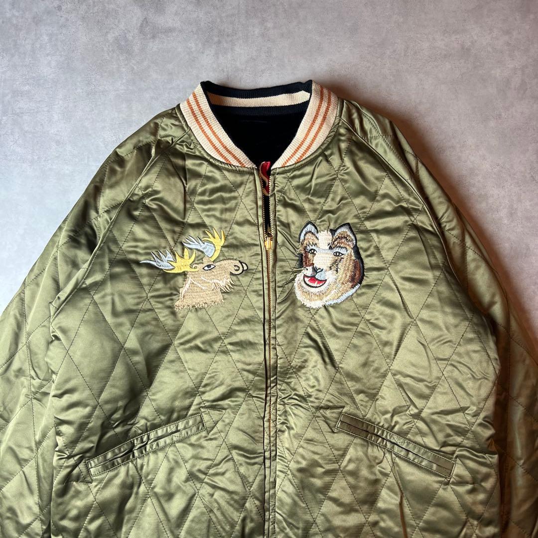 ✅新品　スカジャン　スーベニアジャケット　別珍　ベロア　リバーシブル　両面　XL