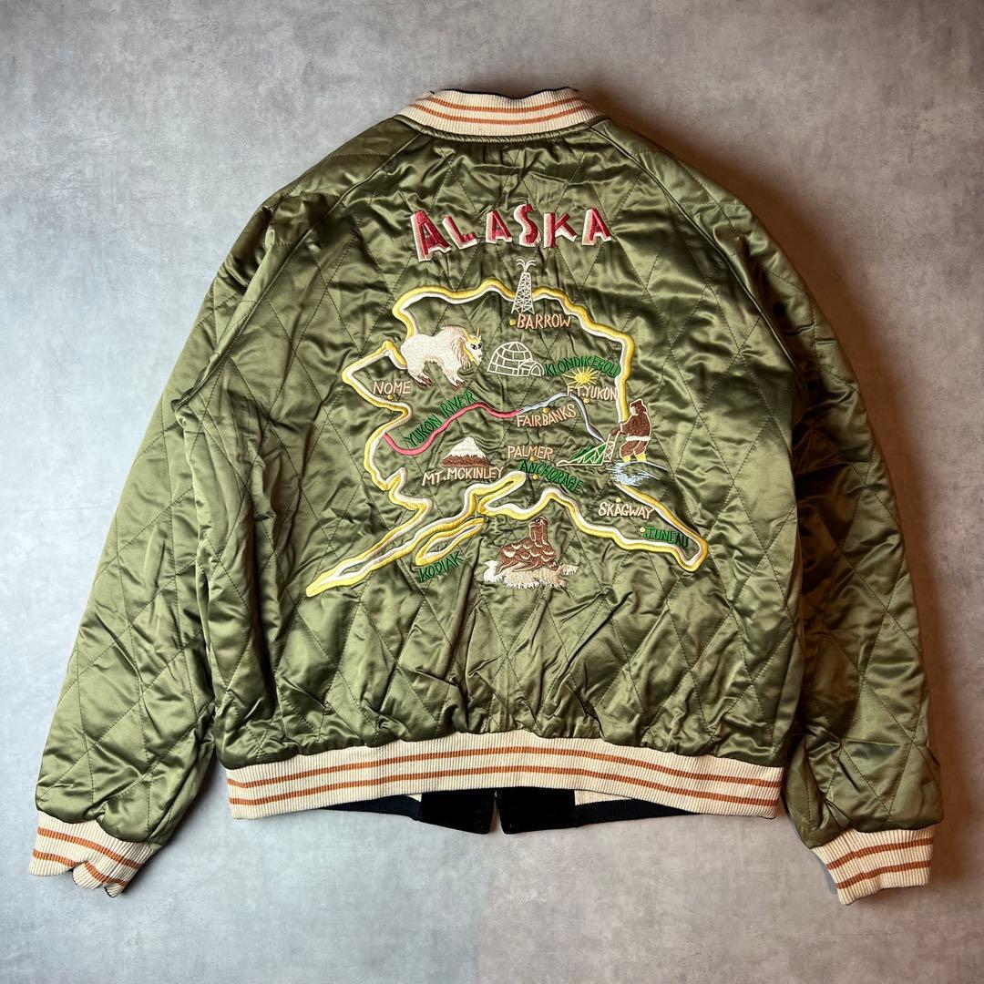 ✅新品　スカジャン　スーベニアジャケット　別珍　ベロア　リバーシブル　両面　XL