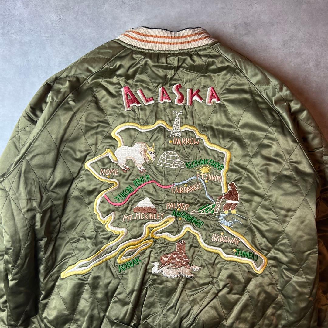 ✅新品　スカジャン　スーベニアジャケット　別珍　ベロア　リバーシブル　両面　XL