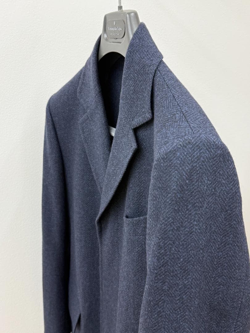 dunhill ダンヒル　チェスターコート 　ネイビー 　ウール　46