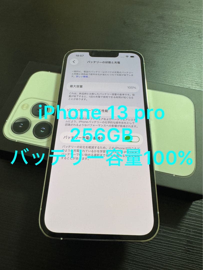 Apple iPhone 13 Pro 256GBバッテリー残量100%シルバー