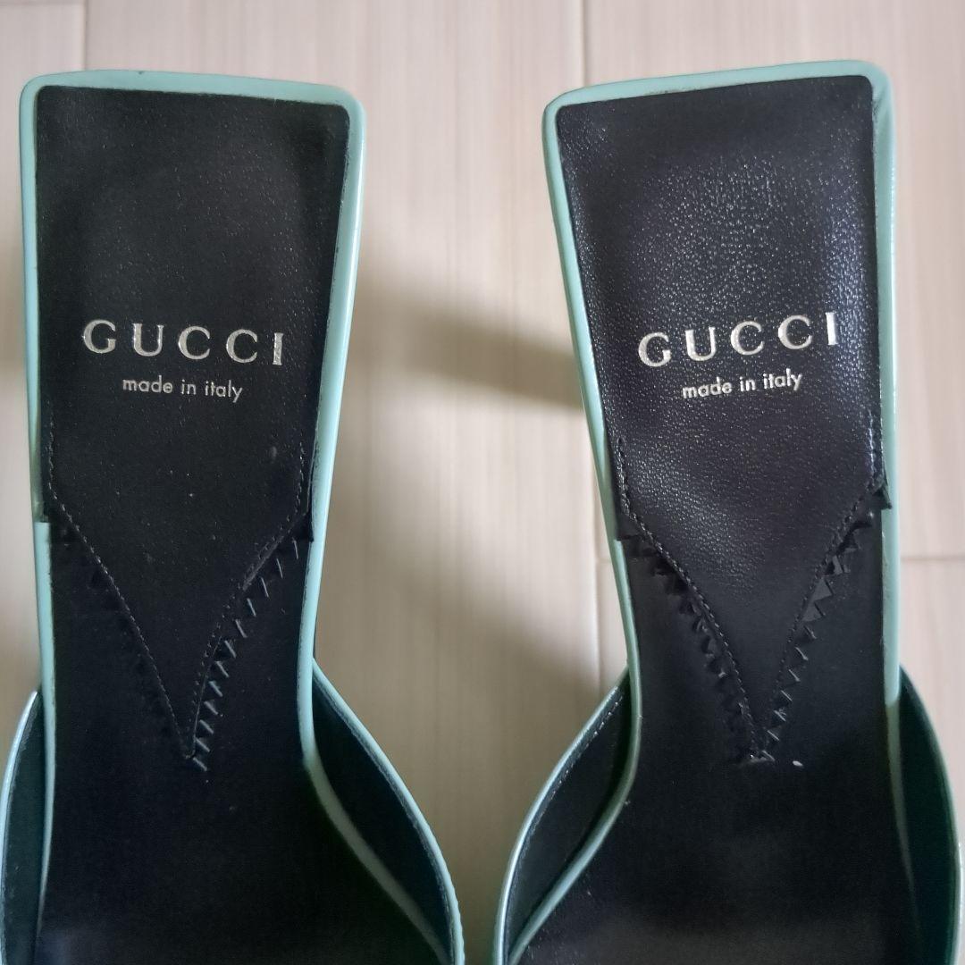 お値下げ　新品未使用　GUCCI　ミュール　ミントグリーン