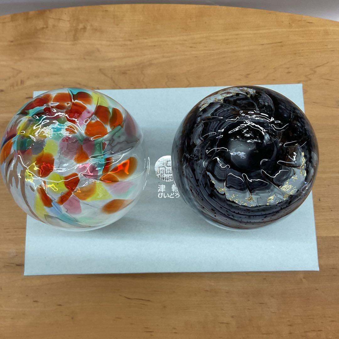 津軽びいどろ　ねぶたあかり　ロックグラスペア