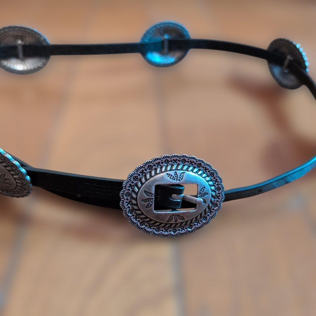 お値下げ　未使用　ラルフローレン　レザー　スキニーベルト　コンチョベルト　黒