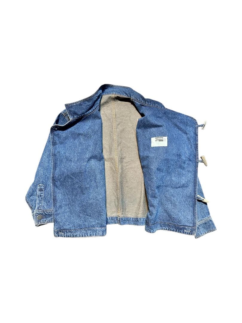 80s KENSHOABE 511ケンショウアベ 変形デニムライダースジャケット