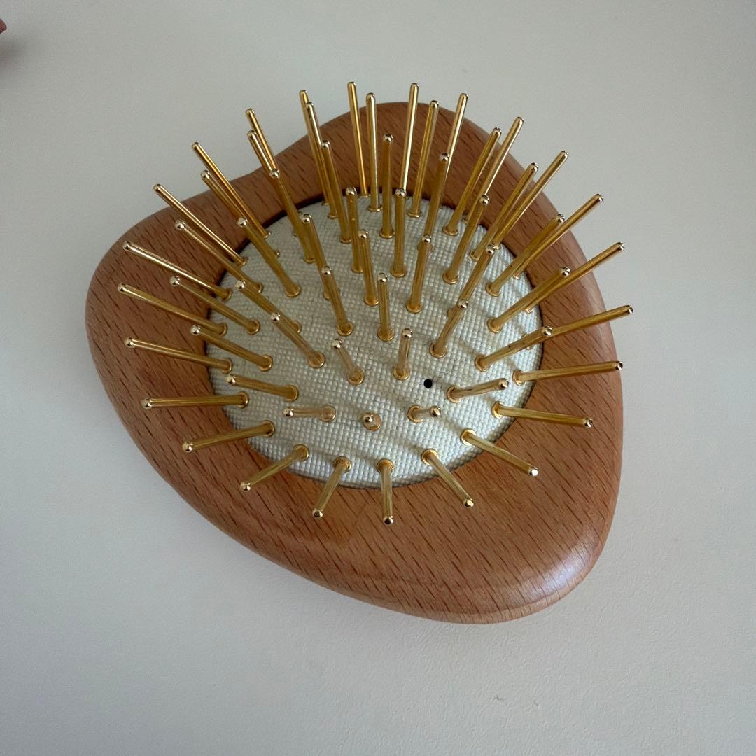 0*読様  FOX カッサ ウッド ハート ヘアブラシ スノーフォックス