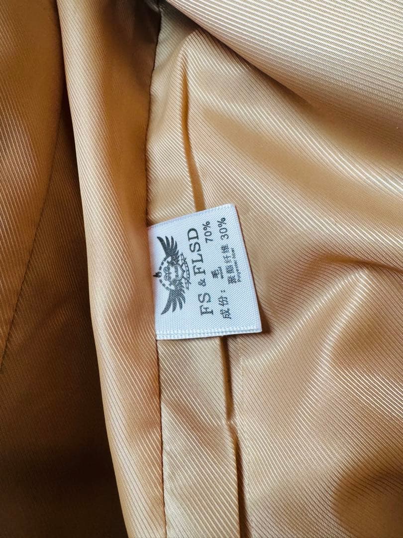 ダブルブレスト チェスターコート XL キャメル