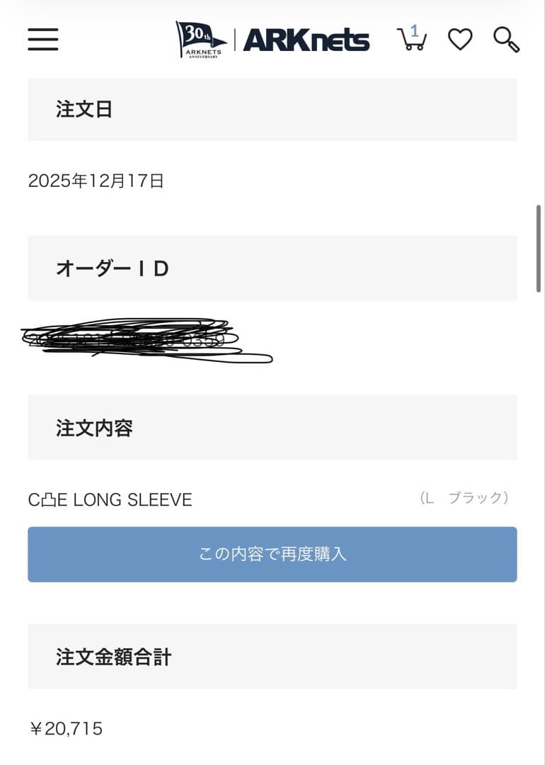 【着用1回】cavempt 25aw C凸E LONG SLEEVE