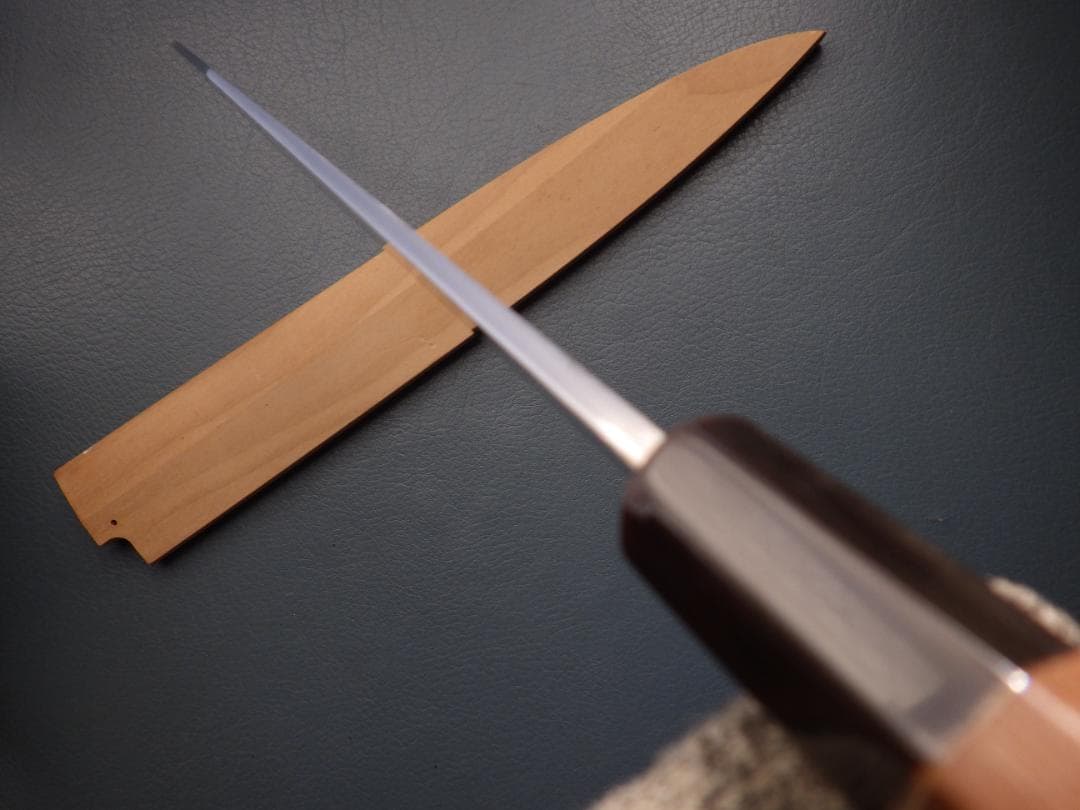 マ*メ様 水本焼★白選鋼・堺一文字光秀造/柳刃刺身包丁★鞘付属★