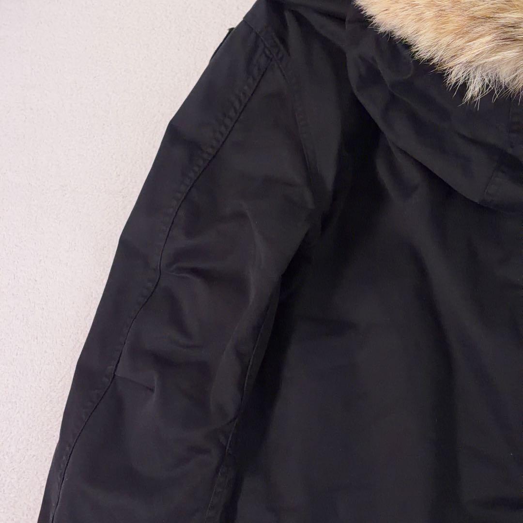 希少【ヒステリックグラマー】モッズコート コヨーテファー ライナー付 黒 S