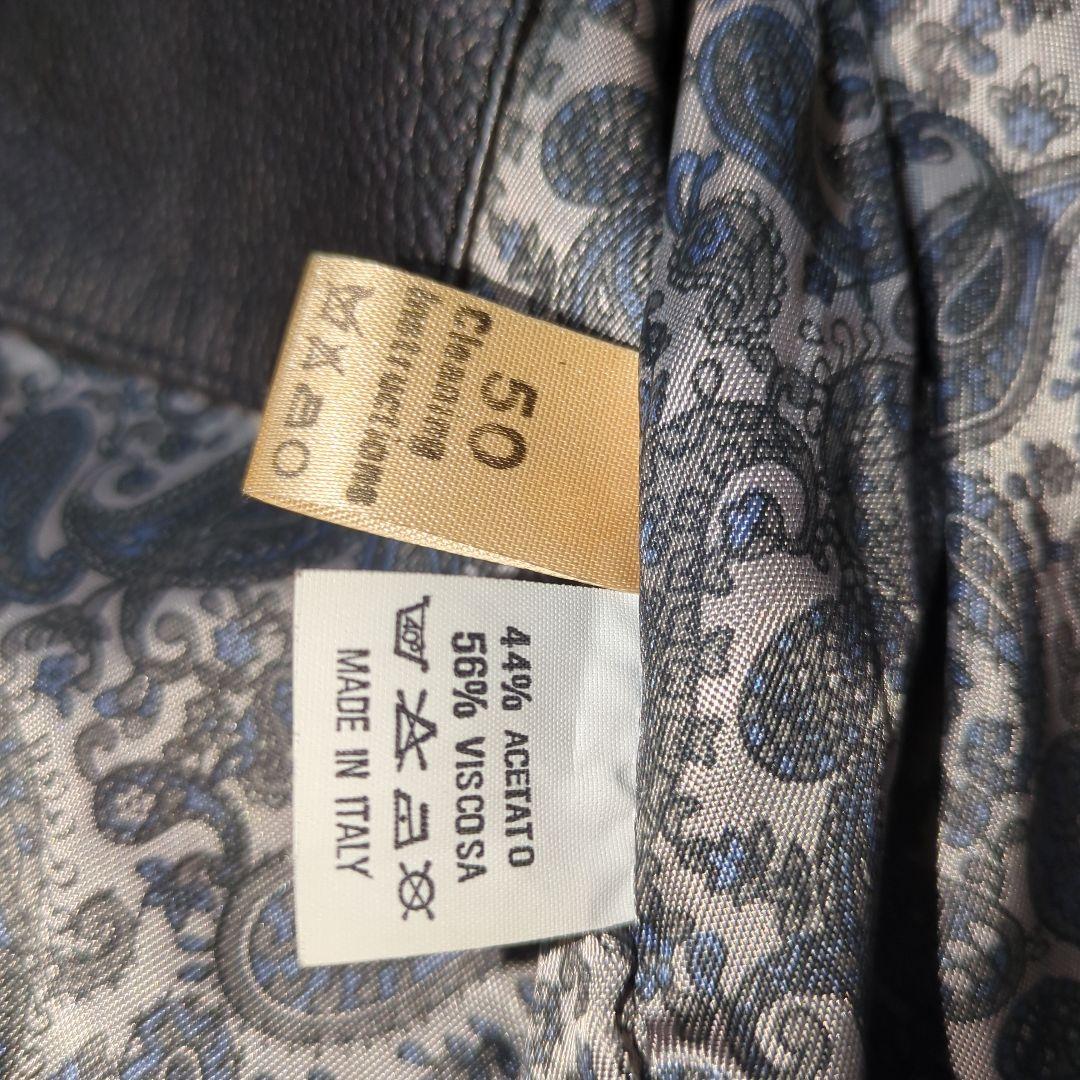 arpell　鹿革レザージャケット イタリア製【希少品】 黒色Lサイズ（50）