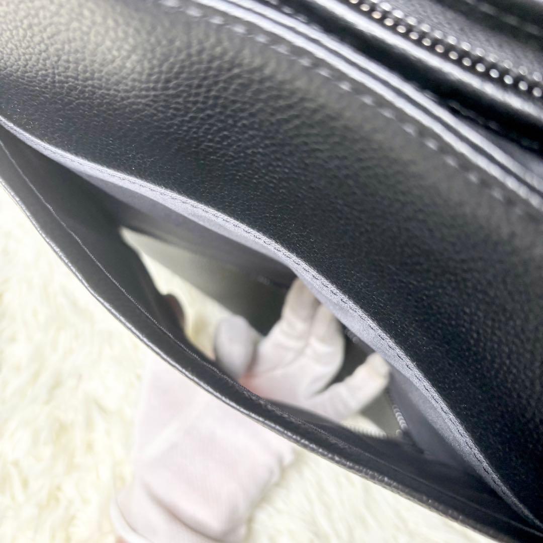 【美品】ブルーシンシア トートバッグ ブラック A4PC レザー ビジネス 通勤