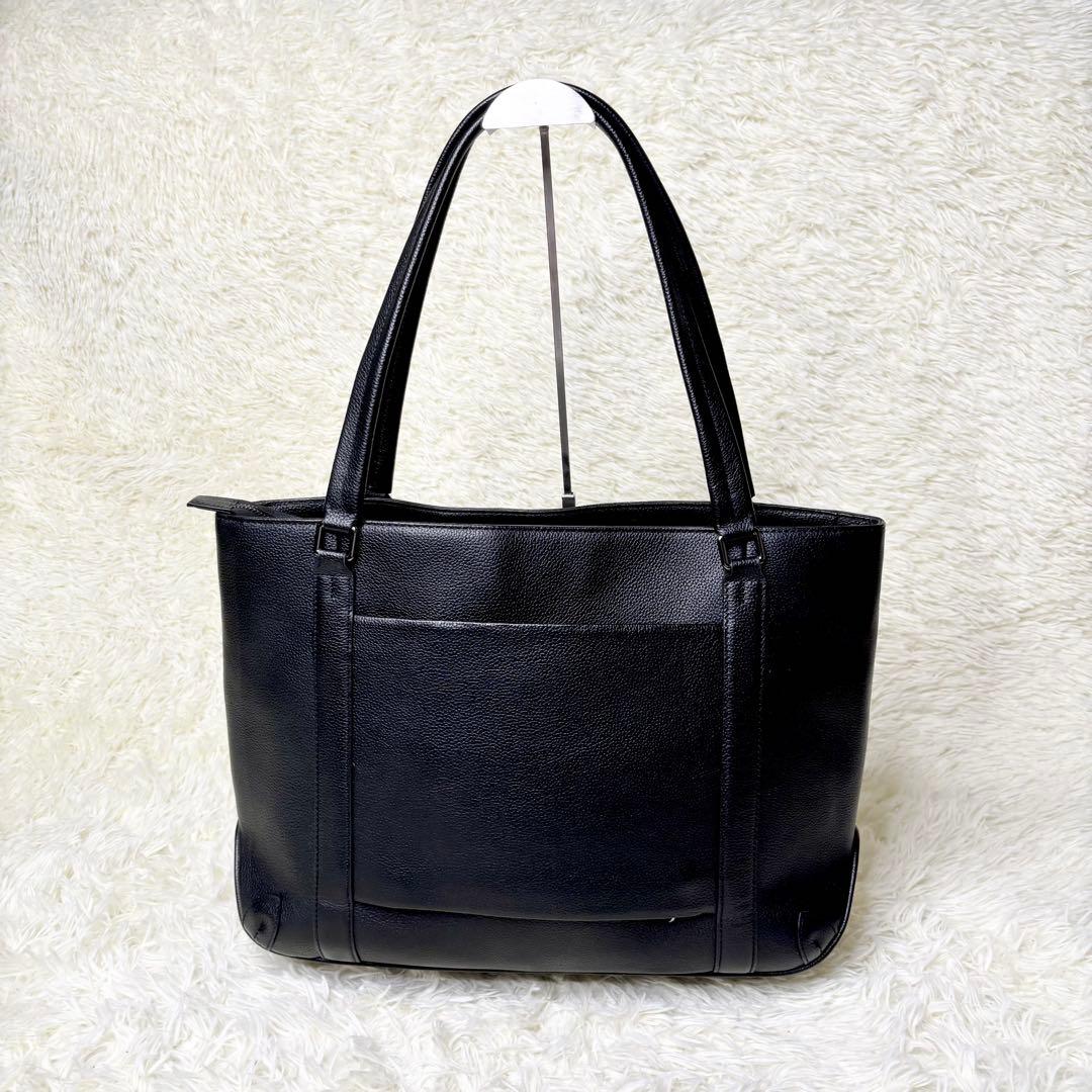 【美品】ブルーシンシア トートバッグ ブラック A4PC レザー ビジネス 通勤