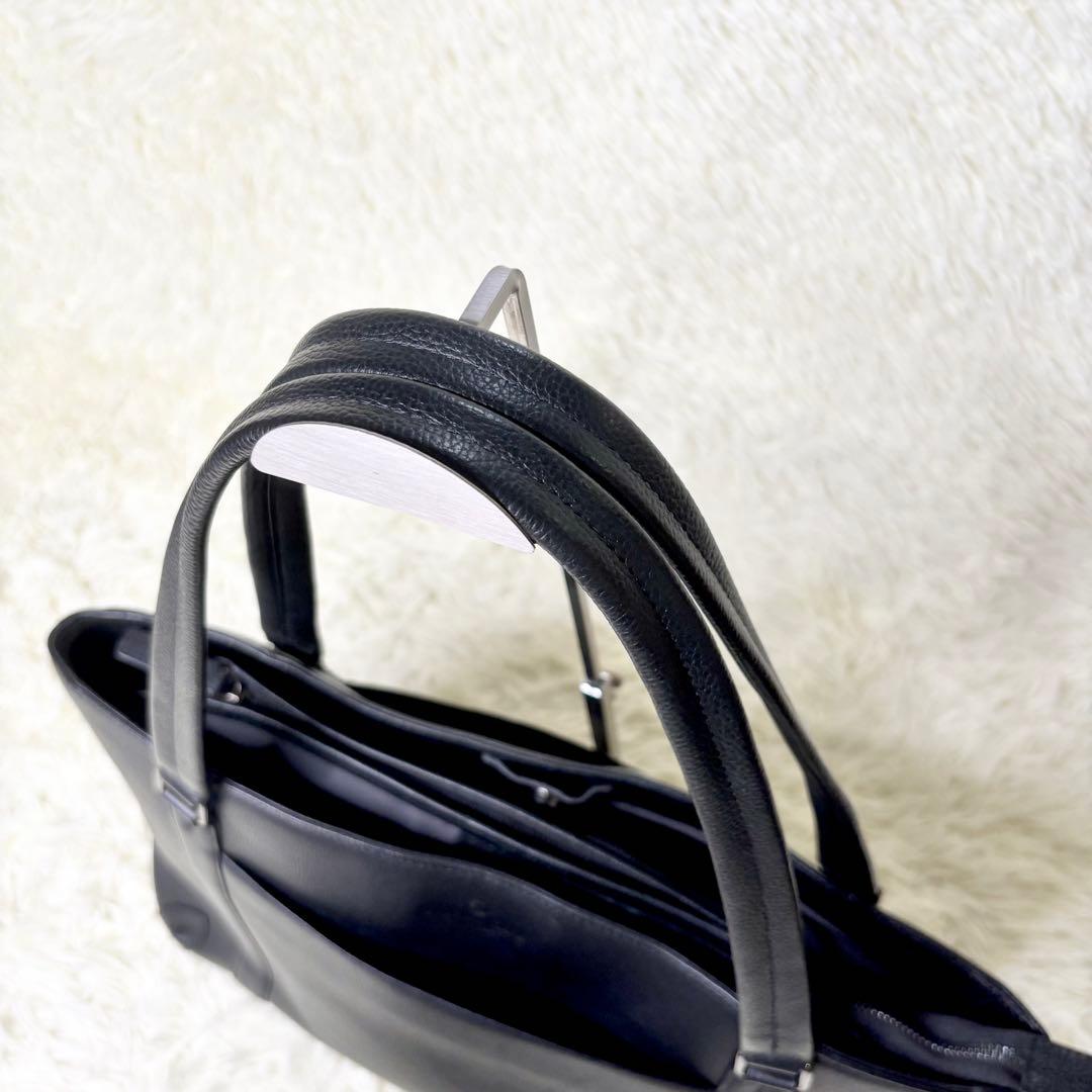 【美品】ブルーシンシア トートバッグ ブラック A4PC レザー ビジネス 通勤