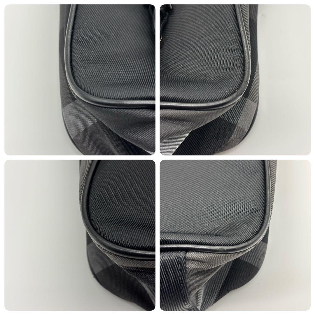 美品✨ブラックレーベル メッセンジャー ショルダーバッグ ノバチェック 黒