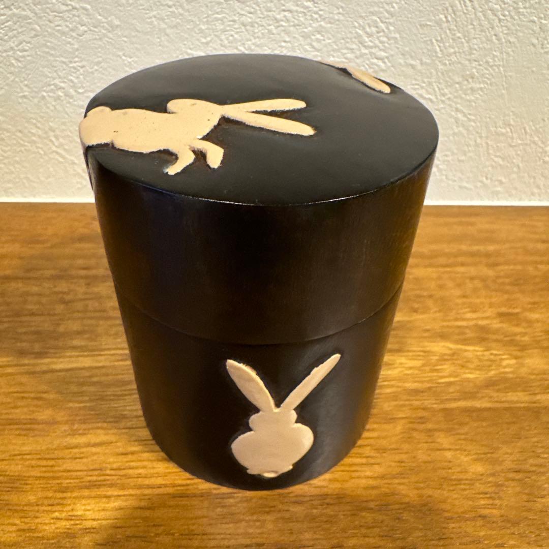 川添日記　茶筒　小物入れ　うさぎ