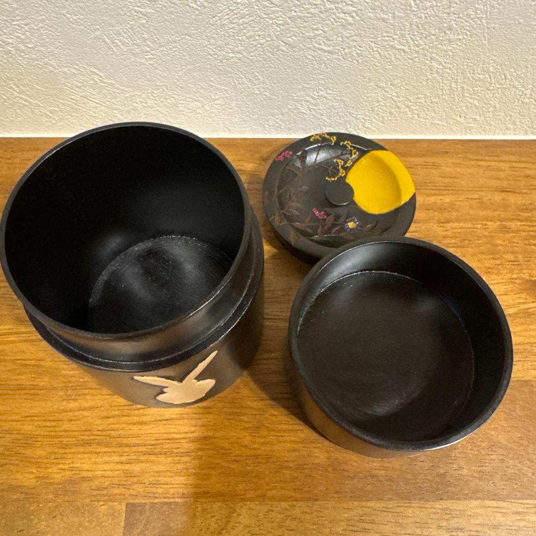 川添日記　茶筒　小物入れ　うさぎ