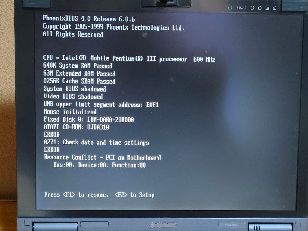 【RETAKU】Sony VAIO PCG-XR7S ノートPC 本体