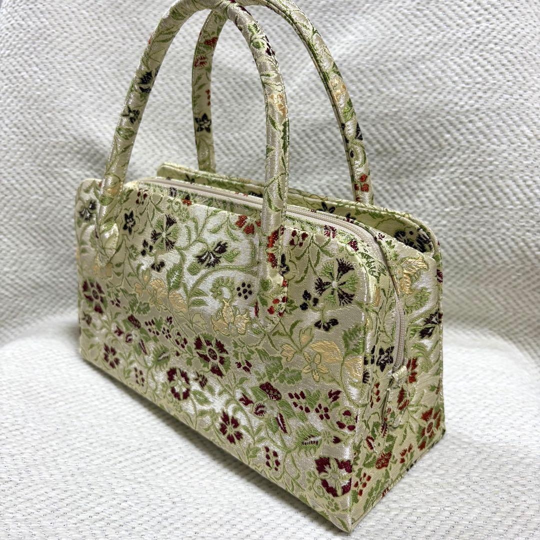 極美品 龍村織物 正絹 早雲寺文台裂 最高級 利休バッグ