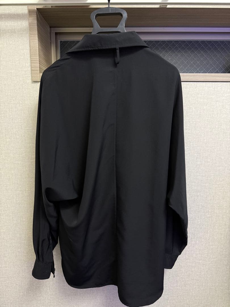 トップス ato Crepe de Chine SCARF SHIRTS/WHITE