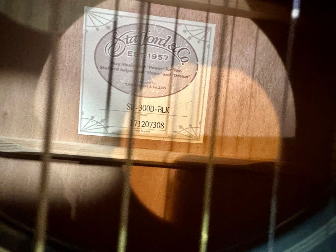 Stafford スタッフォード SF-300D-BLK エレアコギター