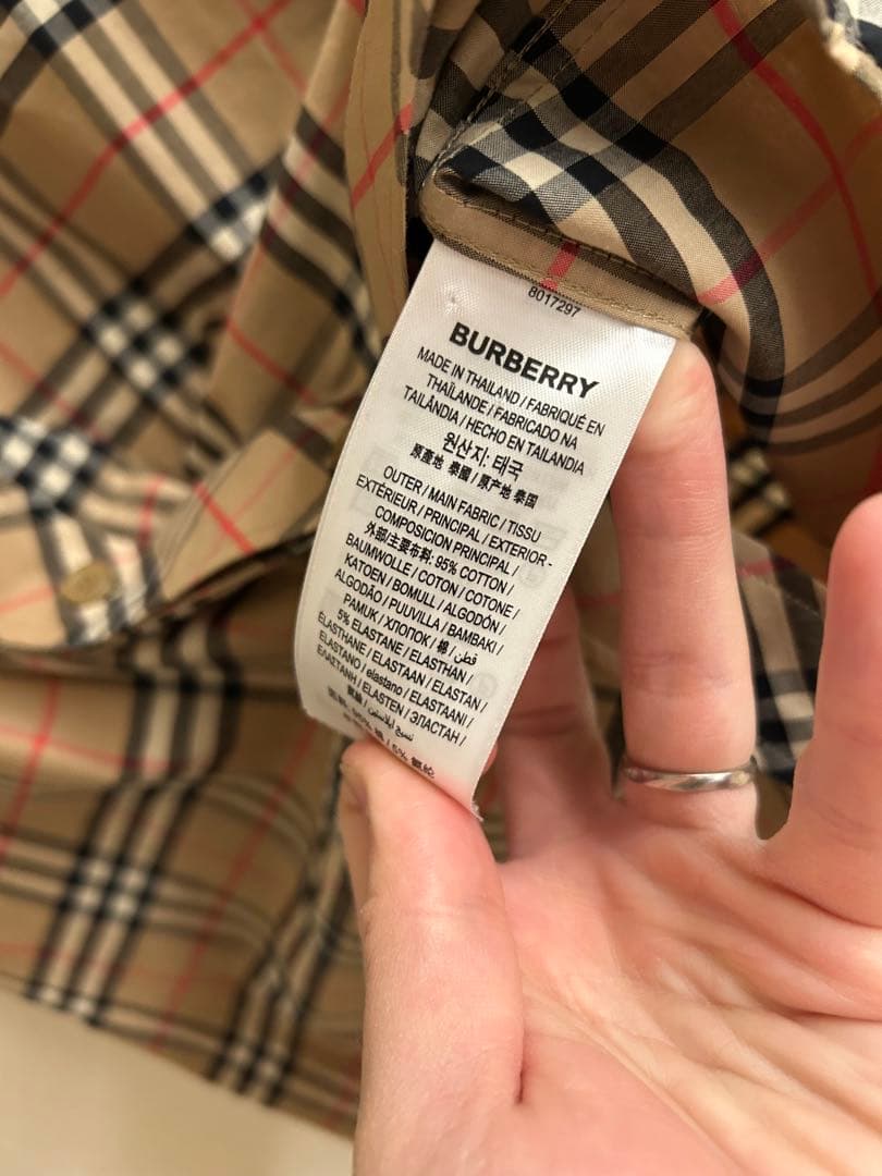 Burberry チェック柄 半袖シャツ