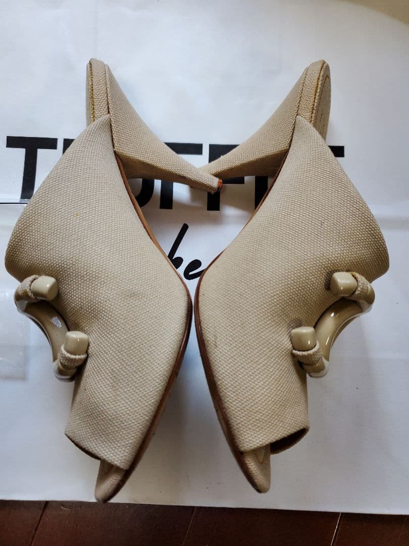 シャネル　CHANEL　ココマーク　キャンバスミュール　サイズ34