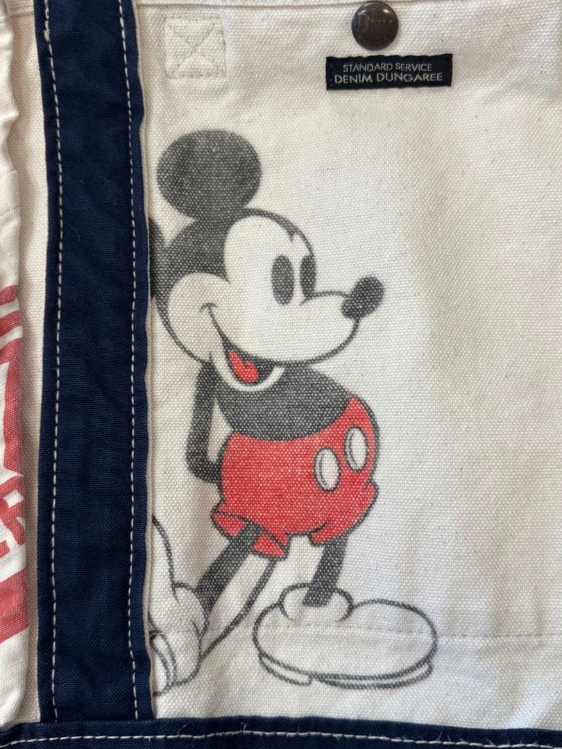 【未使用に近い】デニム＆ダンガリー　ミッキー　トートバック　大きめ‼︎
