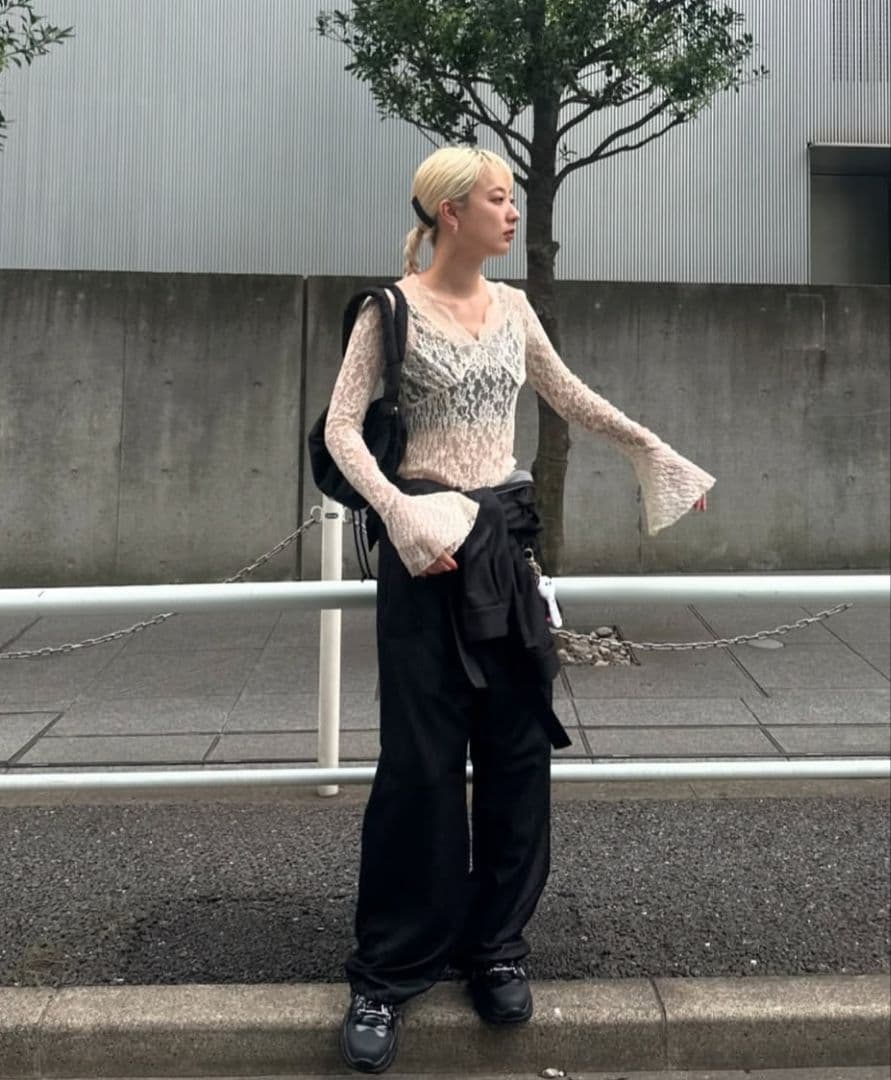 COMBINATION LACE TOP　ameri vintage