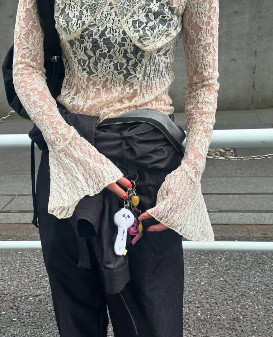 COMBINATION LACE TOP　ameri vintage