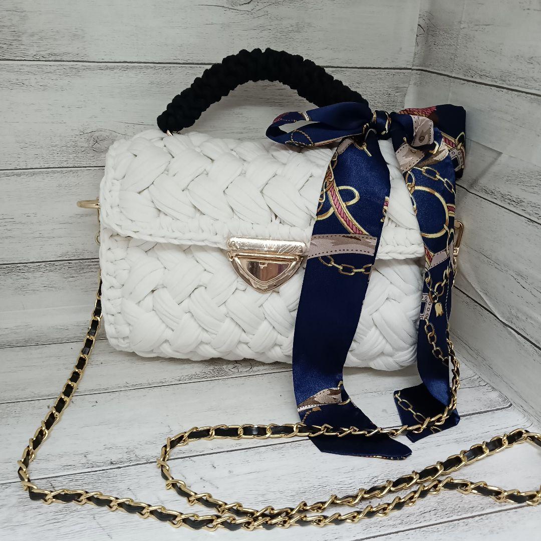 sora.ai様オーダー ロシアヤーン/玉編みショルダー