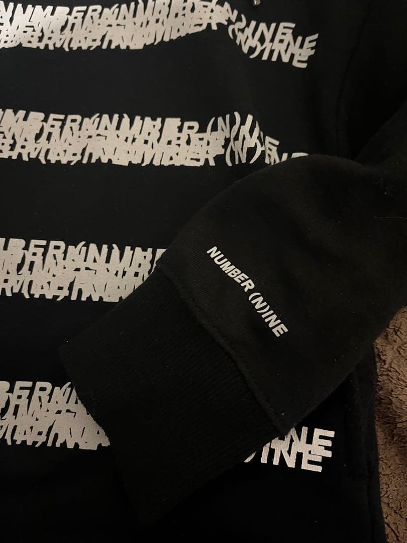 NUMBER (N)INE デニムパーカー 黒 スウェット archive