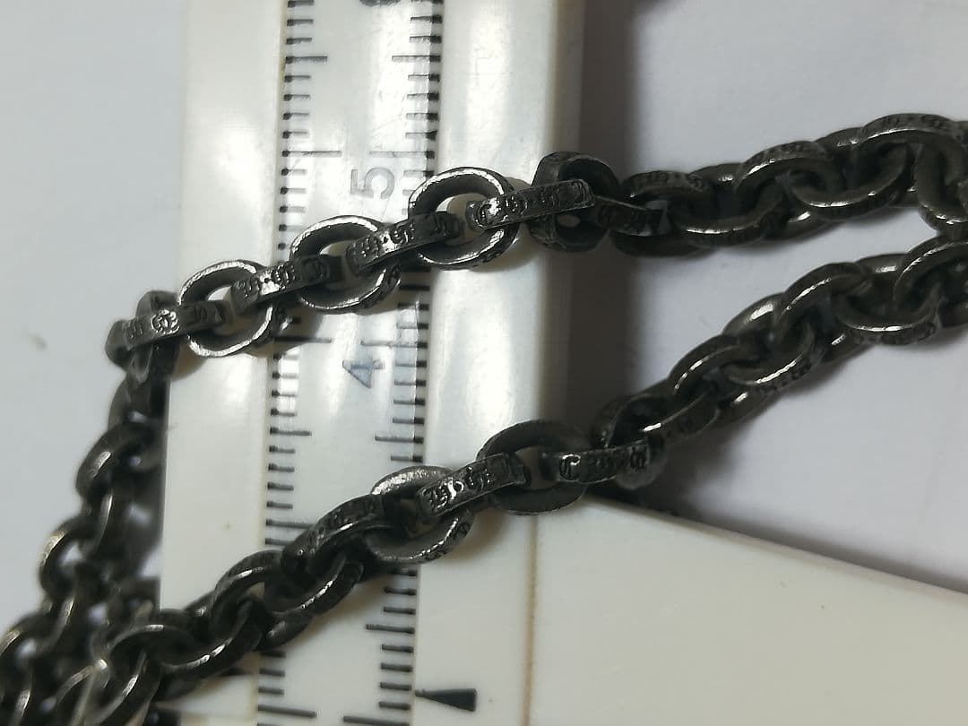 シルバー925ハンドメイド ペーパーチェーン50センチ