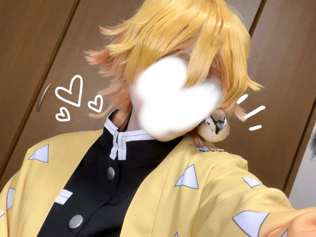 鬼滅の刃 コスプレ 我妻善逸 衣装(フルセット) Sサイズ 1/25まで