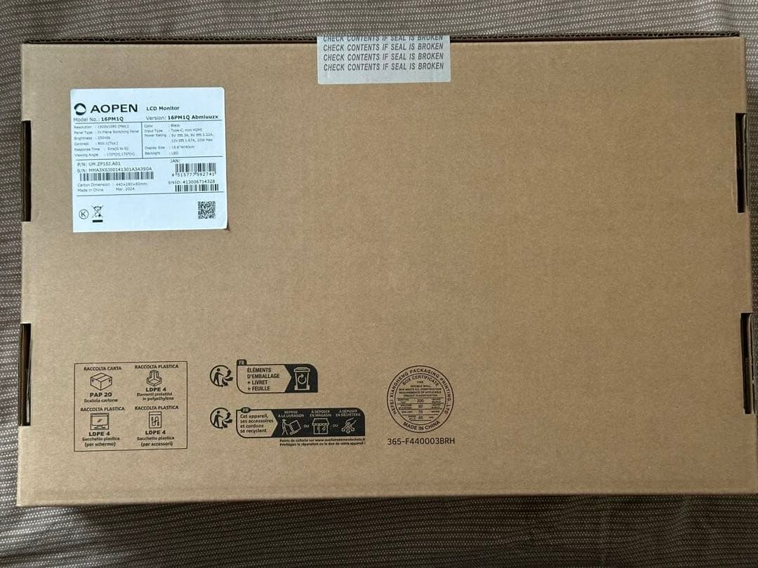 【新品未開封】Acer AOPEN 16PM1QAbmiuuzx 15.6\"