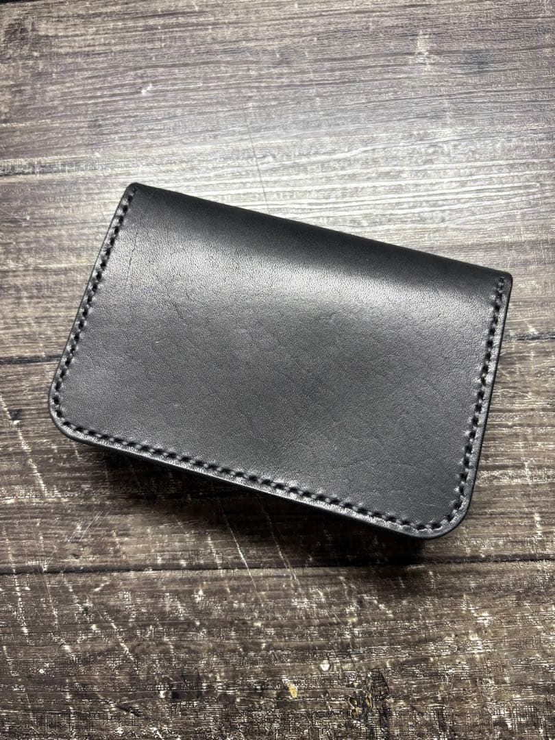 栃木サドルレザー　ショートトラッカーウォレット　BK