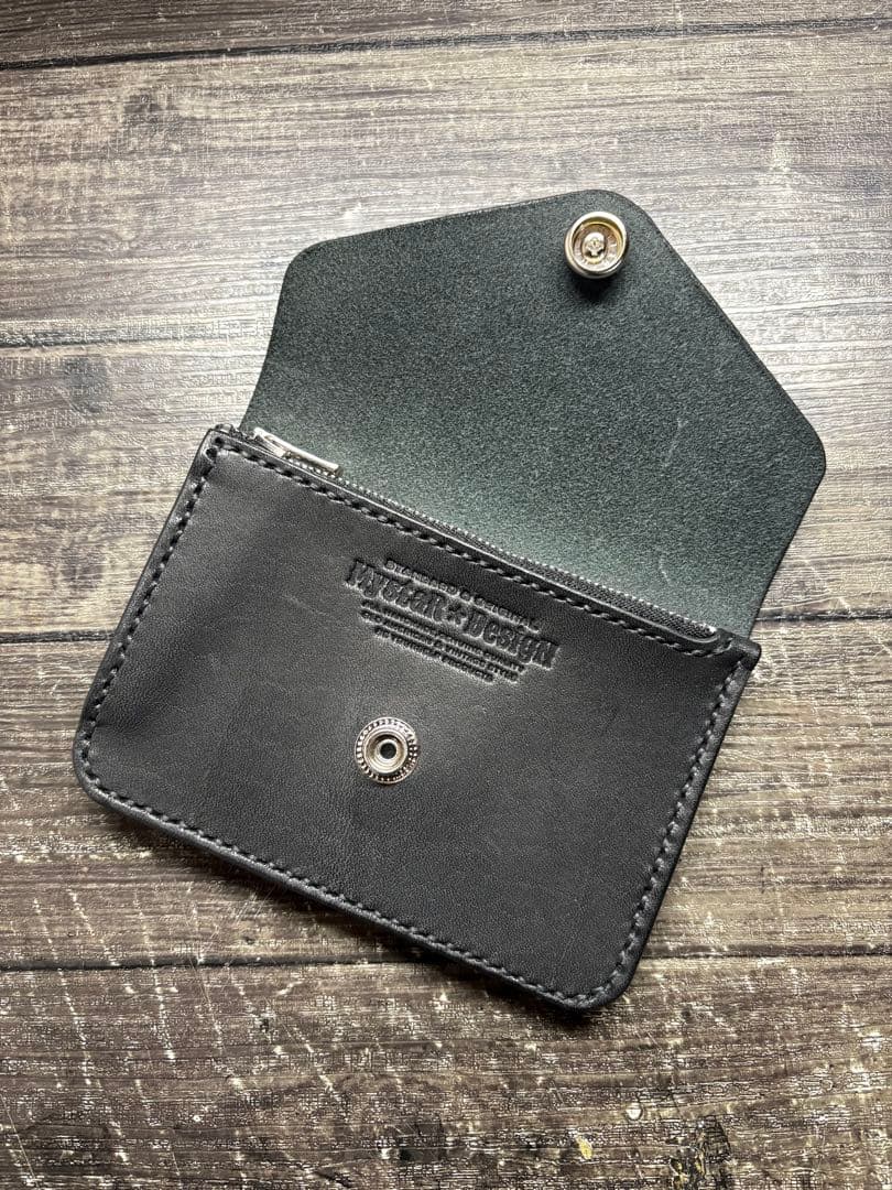 栃木サドルレザー　ショートトラッカーウォレット　BK