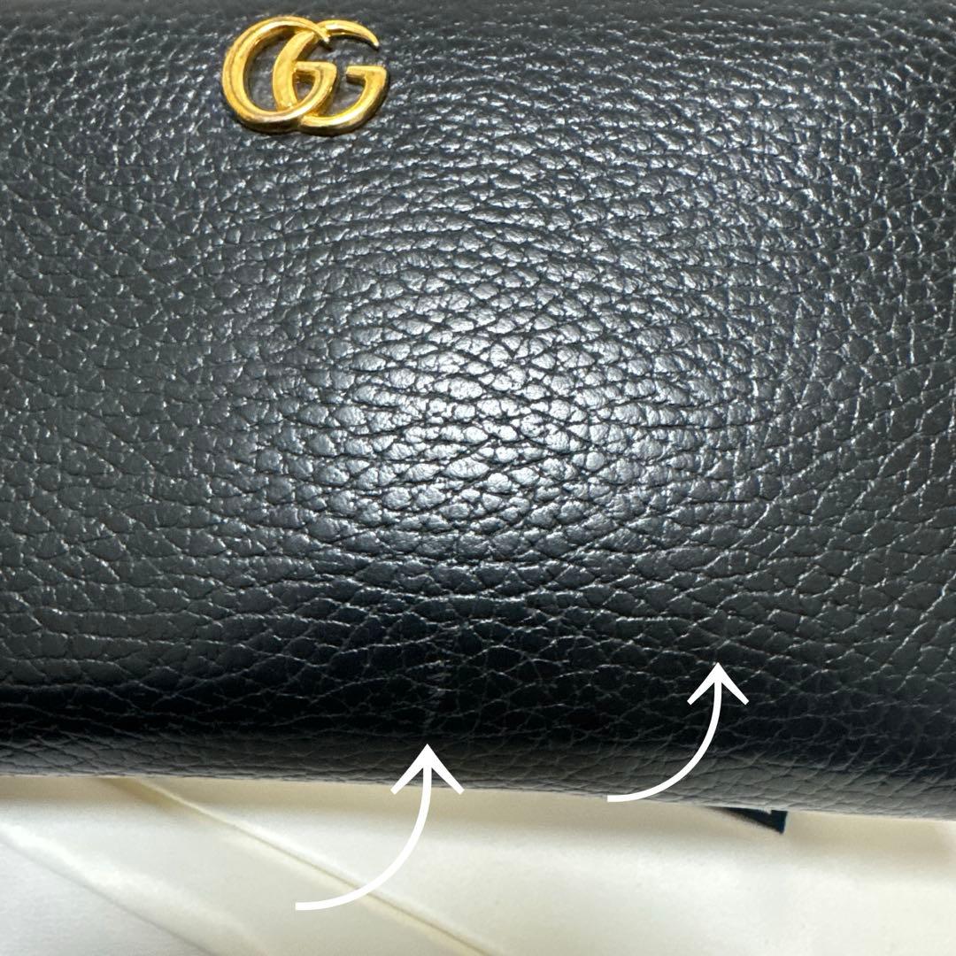 グッチ　長財布　ラウンドファスナー　マーモント　ブラック