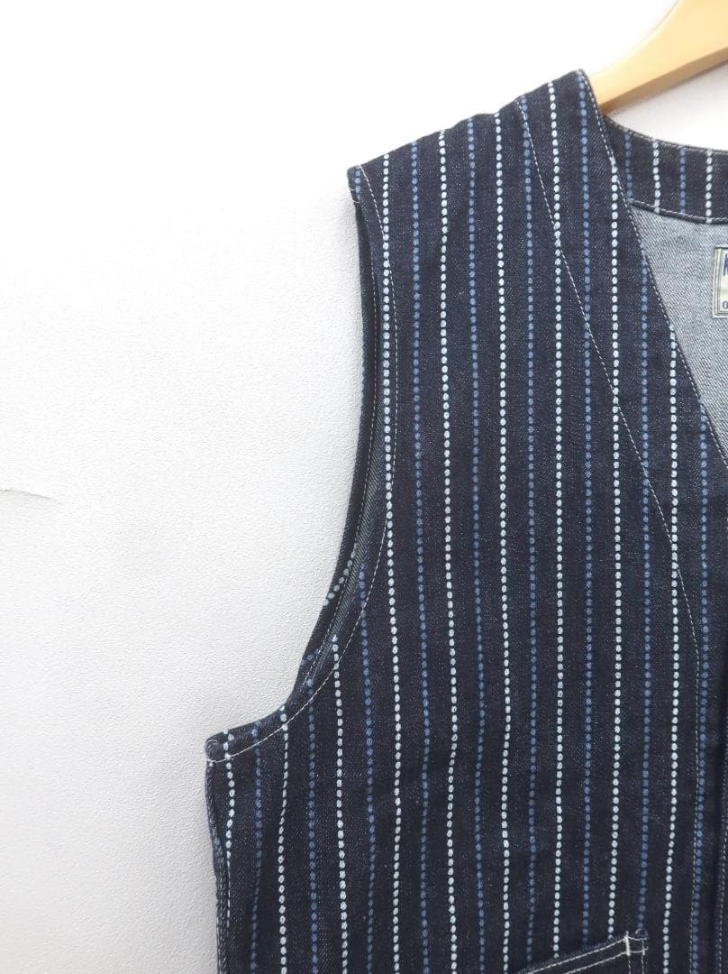 3403 美品 児島ジーンズ バイカラーウォバッシュ ベスト