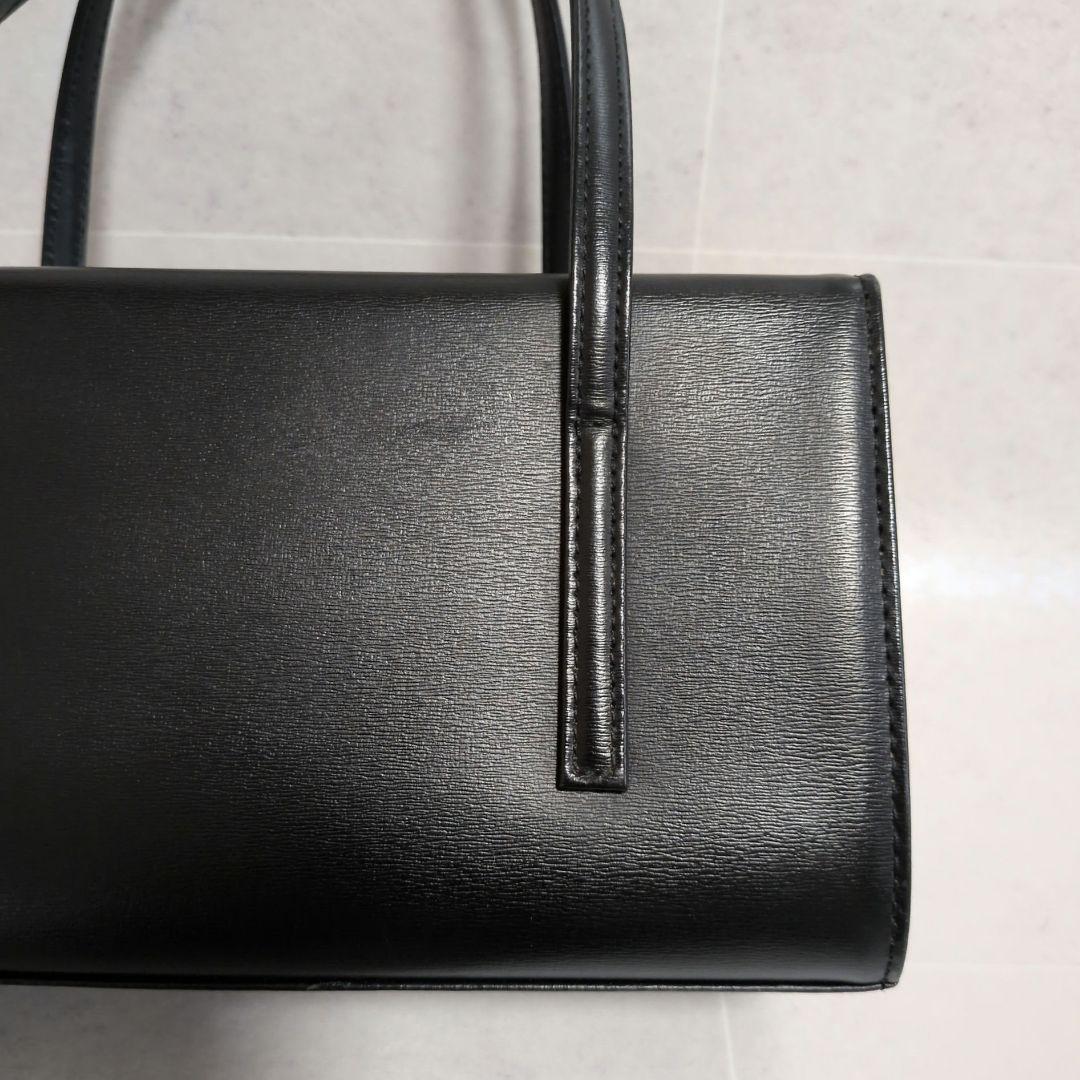 【美品】土屋鞄 レクタカリス レザー フォーマルバッグ 黒 ハンドバッグ