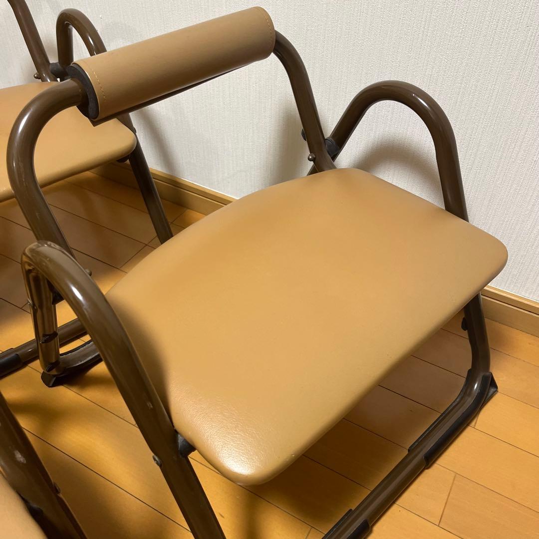 八木研 法事椅子 正座椅子 和室用 背もたれ付き 5脚セット スタッキング