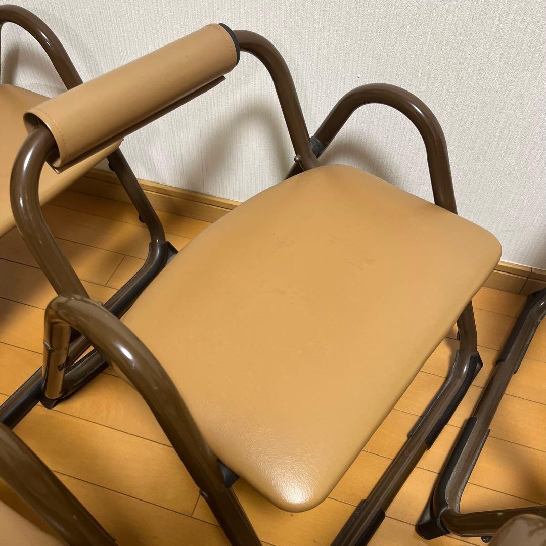 八木研 法事椅子 正座椅子 和室用 背もたれ付き 5脚セット スタッキング