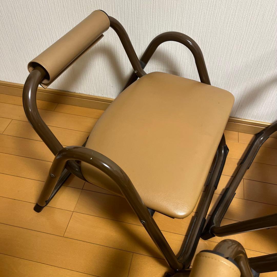 八木研 法事椅子 正座椅子 和室用 背もたれ付き 5脚セット スタッキング