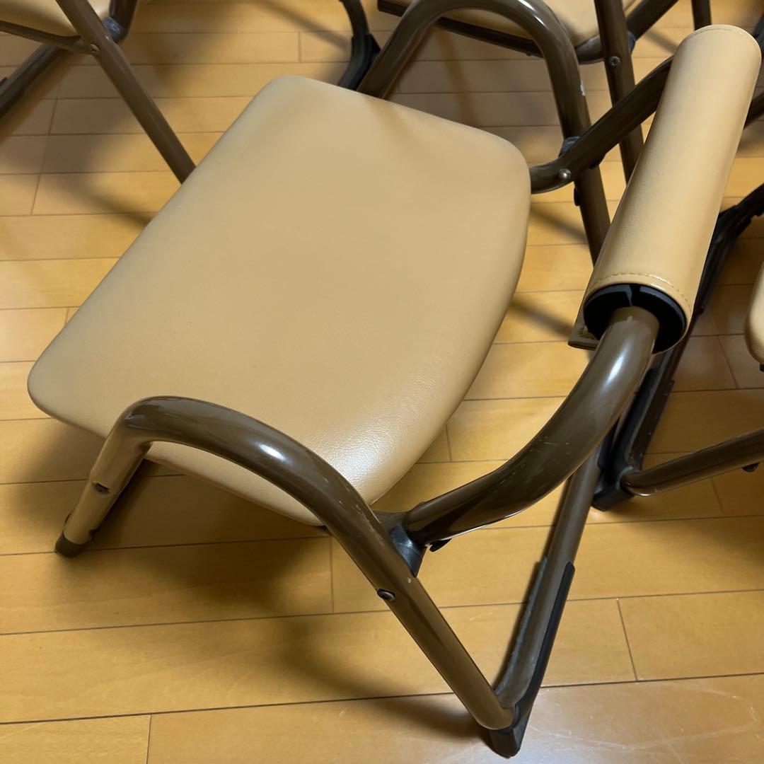 八木研 法事椅子 正座椅子 和室用 背もたれ付き 5脚セット スタッキング