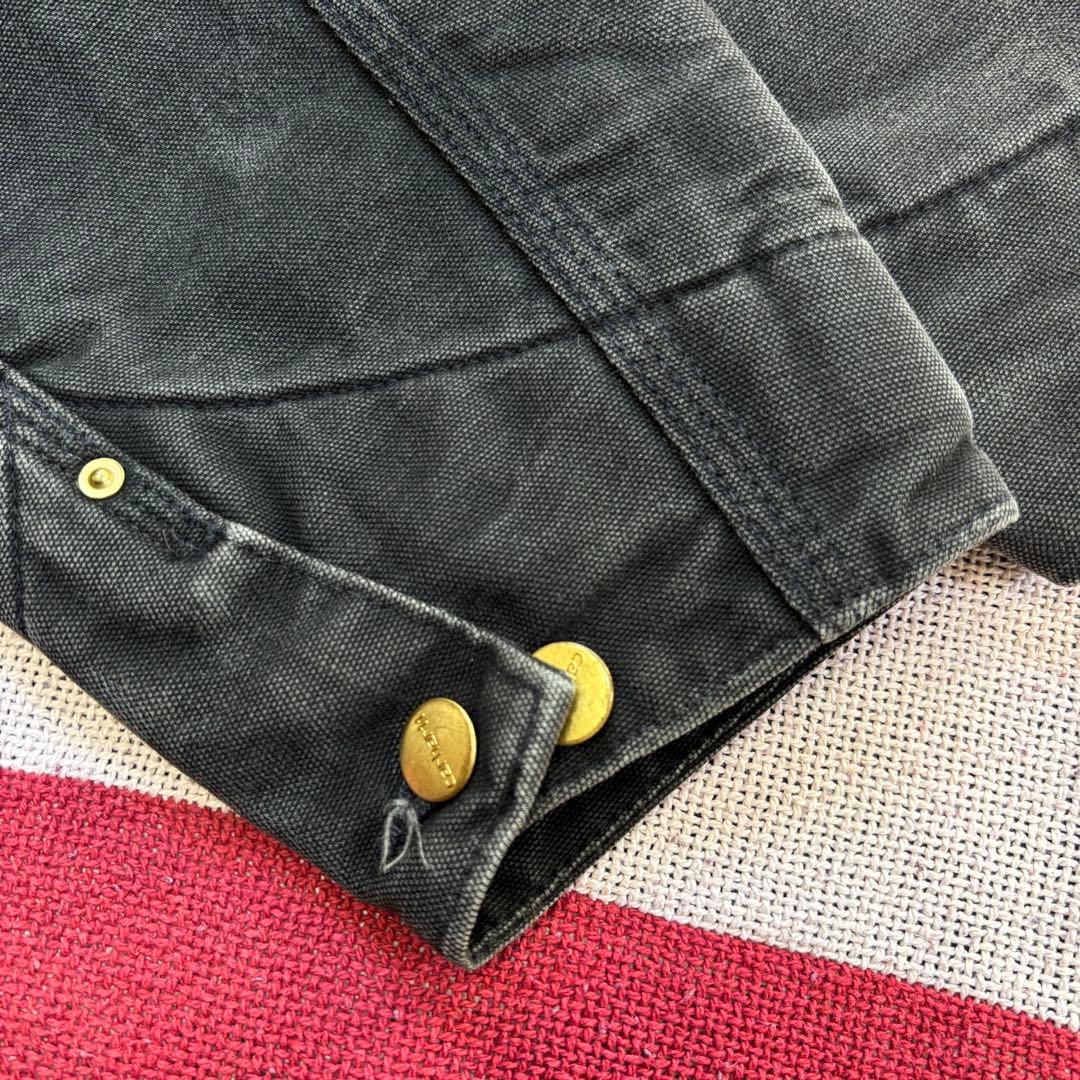 90s USA製 カーハート C01 BLK ダック チョアコート 黒 44 L