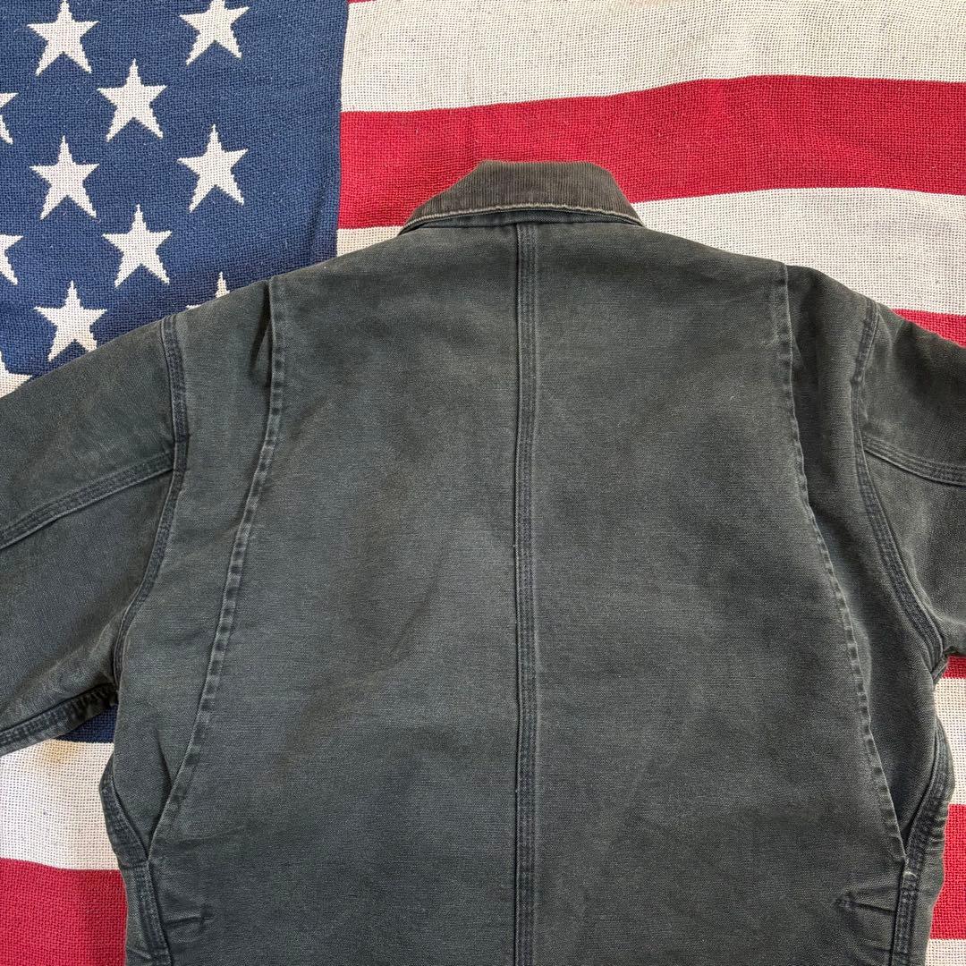 90s USA製 カーハート C01 BLK ダック チョアコート 黒 44 L