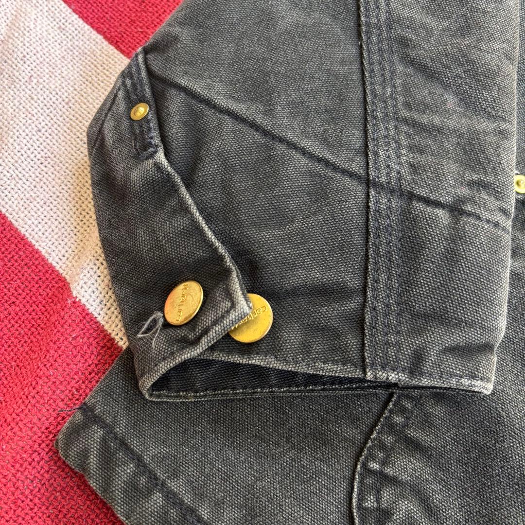 90s USA製 カーハート C01 BLK ダック チョアコート 黒 44 L