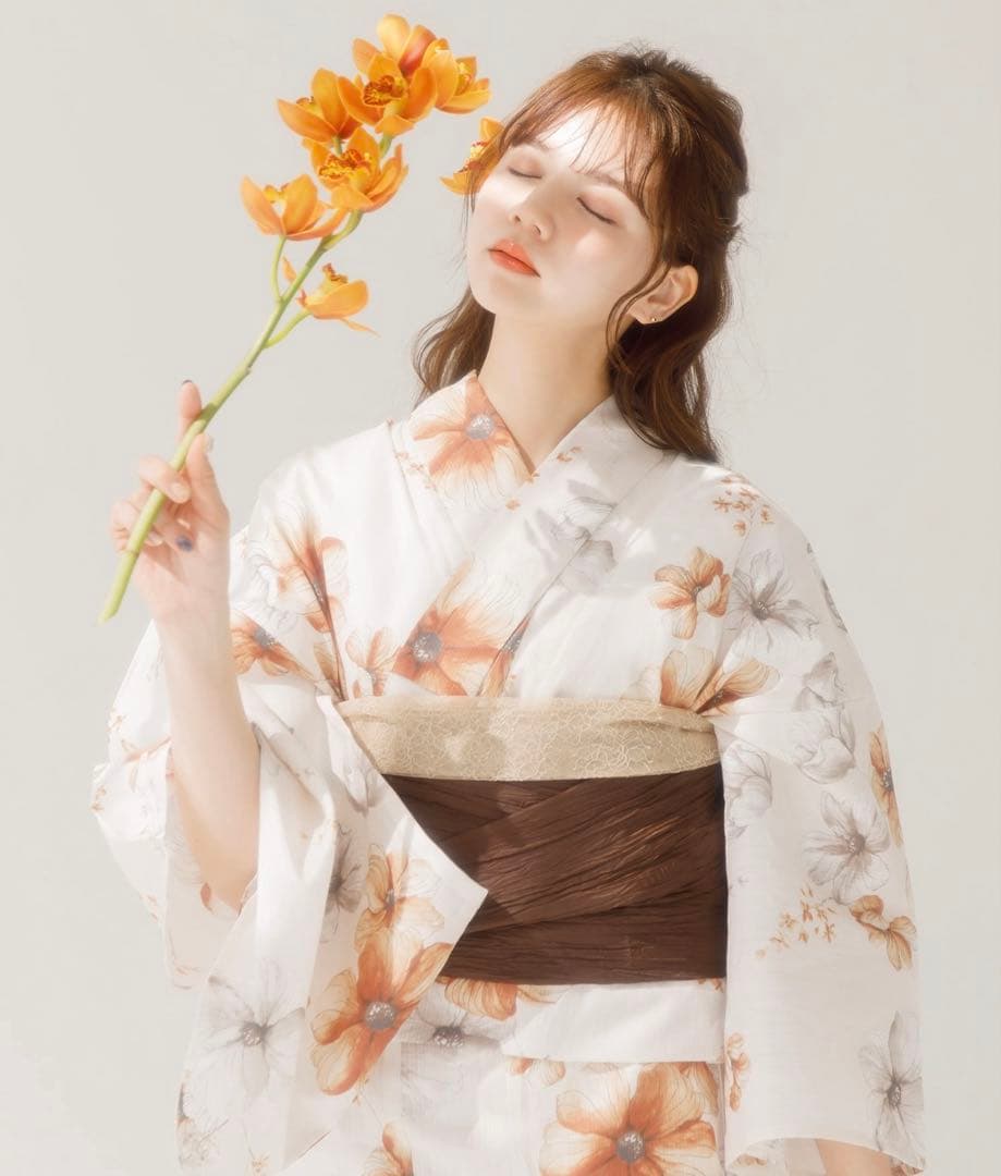 Dita 1人で着られる浴衣5点セット 【柚月の花乙女】