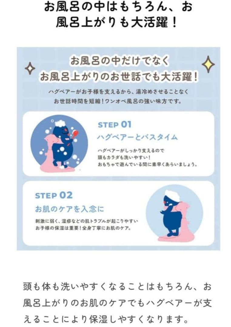 【美品】ハグベアー 新型4分割 ポレッド アップグレード版 HUGBEARお風呂