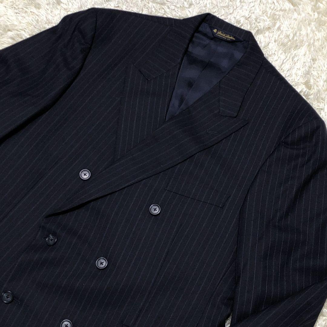 【極美品】ブルックスブラザーズ ダブルブレスト ジャケット 紺 ストライプ